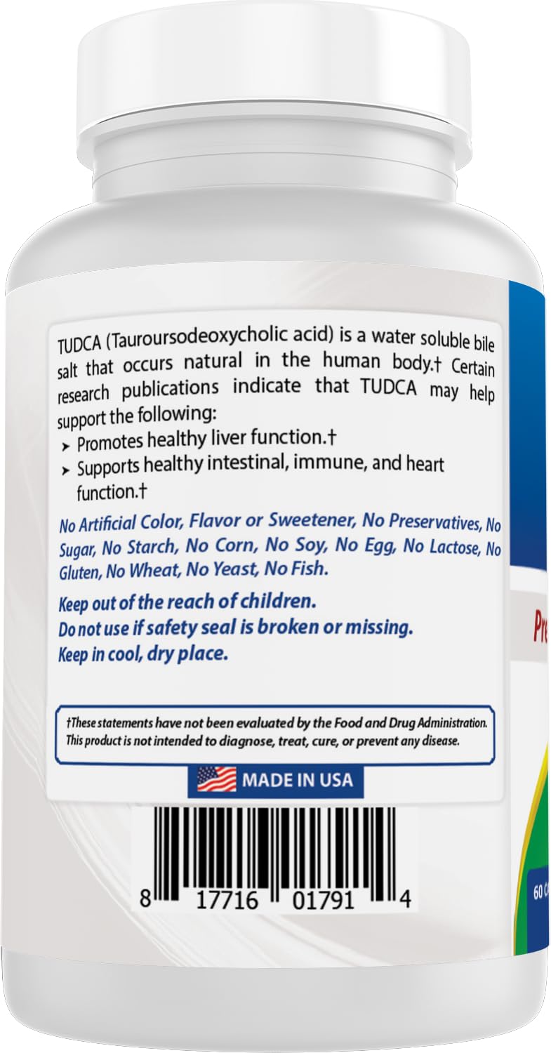 Best Naturals TUDCA 250mg (Tauroursodeoxycholic Acid) - 60 Veg