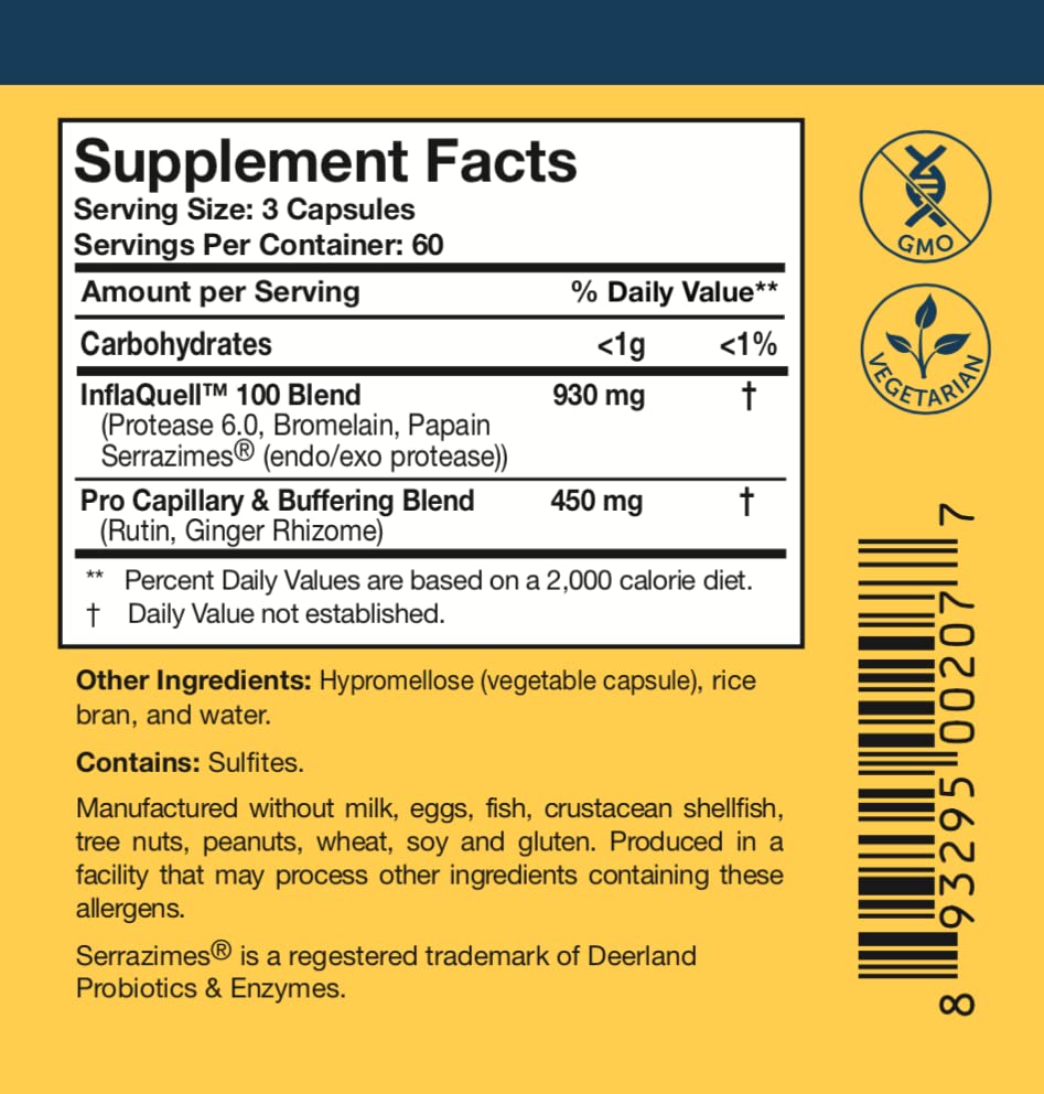 Researched Nutritionals InflaQuell Proteolytic Enzymes - 180 Capsules - image 3
