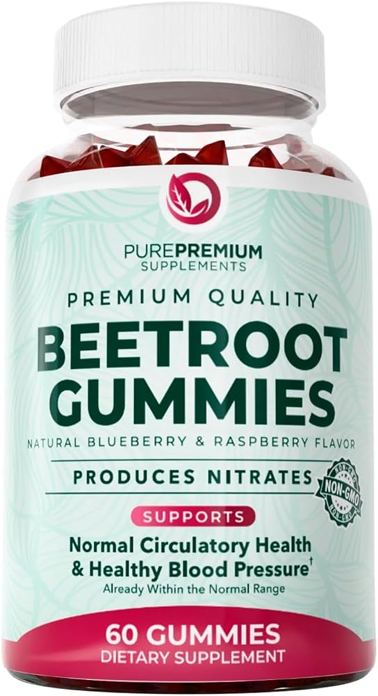 PurePremium Beet Root Gummies 50:1 Extract - 60 Gummies