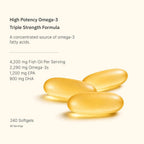 NATUREVOL Triple Strength Omega-3 Fish Oil 4200mg - 240 Softgels - image 2