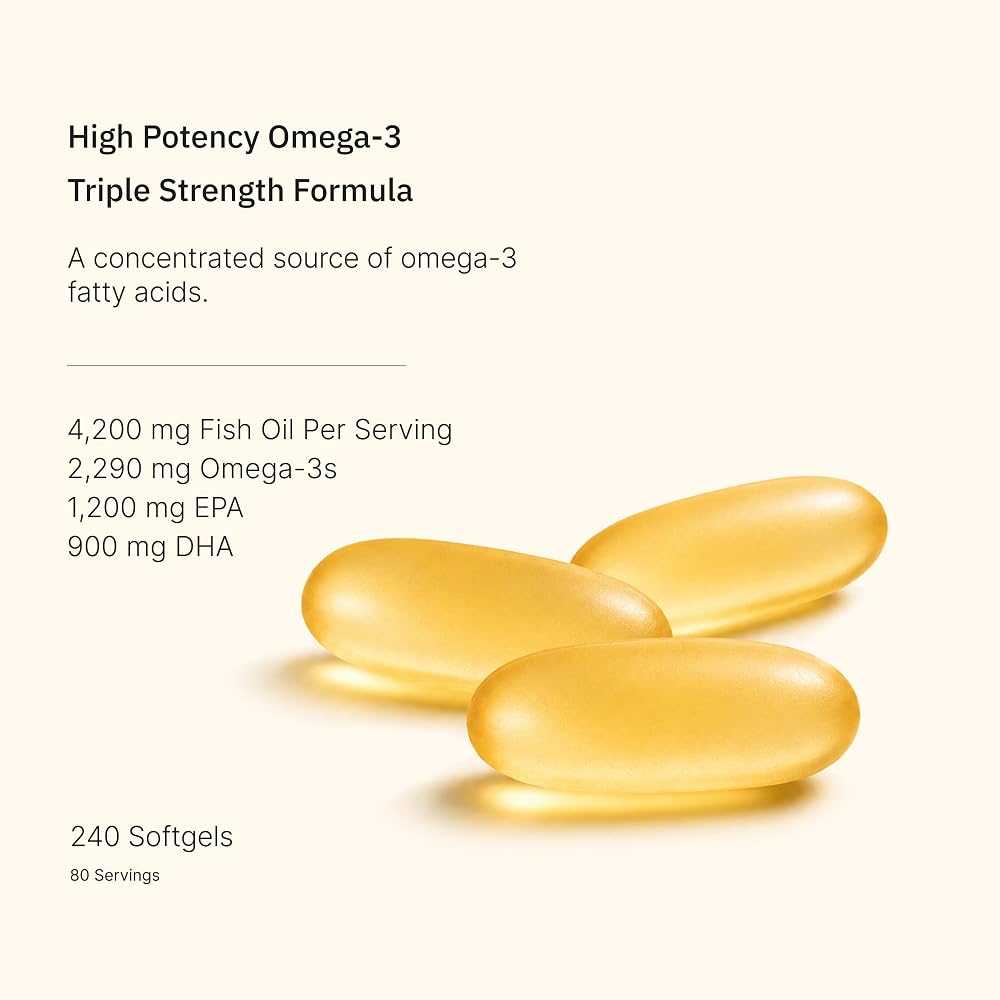 NATUREVOL Triple Strength Omega-3 Fish Oil 4200mg - 240 Softgels - image 2