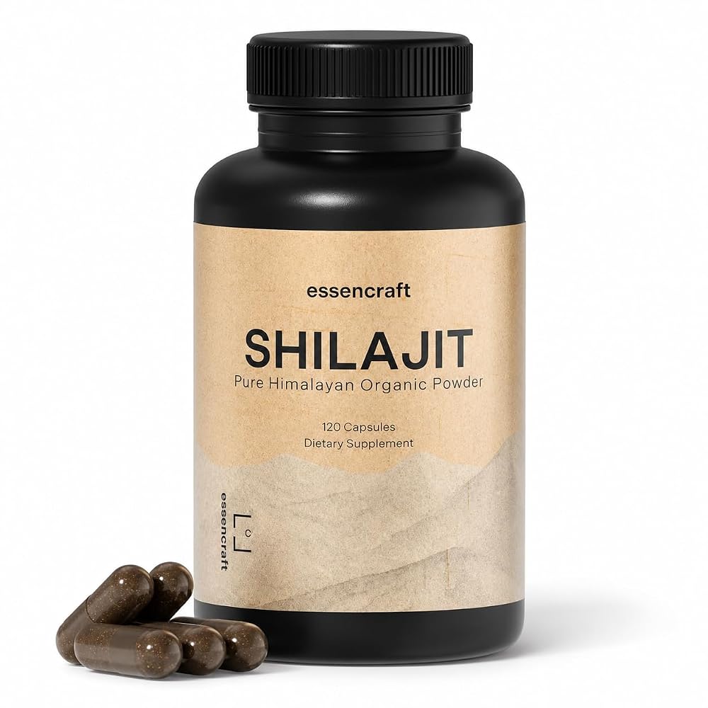 Essencraft Pure Himalayan Shilajit Resin 1000mg - 120 Capsules