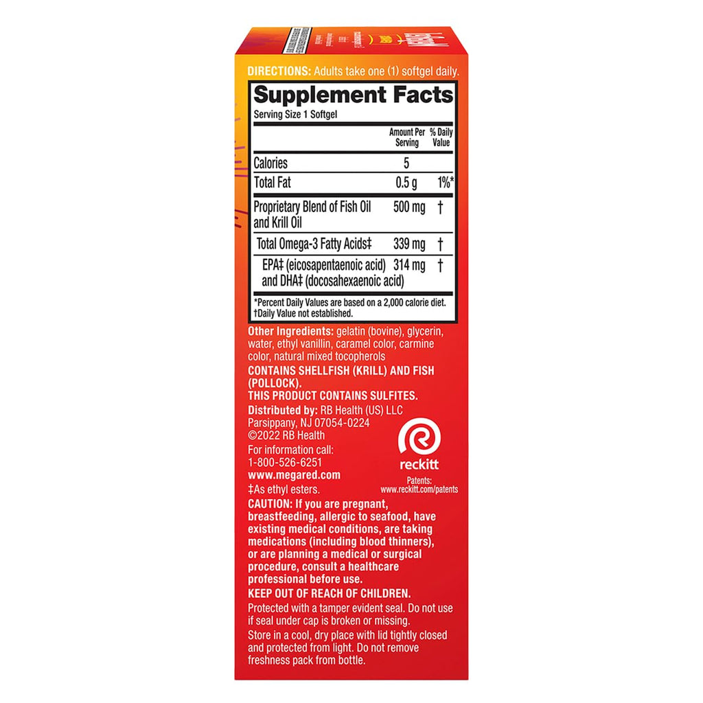 MegaRed Advanced 4in1 Omega-3 Fish & Krill Oil 500mg - 40 Softgels - image 7