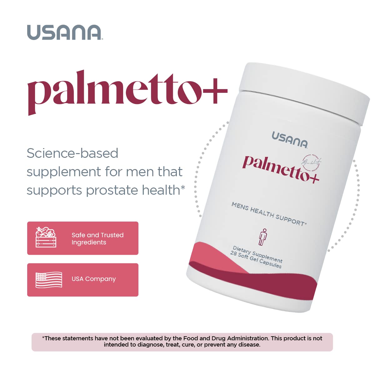 USANA Palmetto Plus Saw Palmetto Supplement for Men - 28 Capsules - image 3