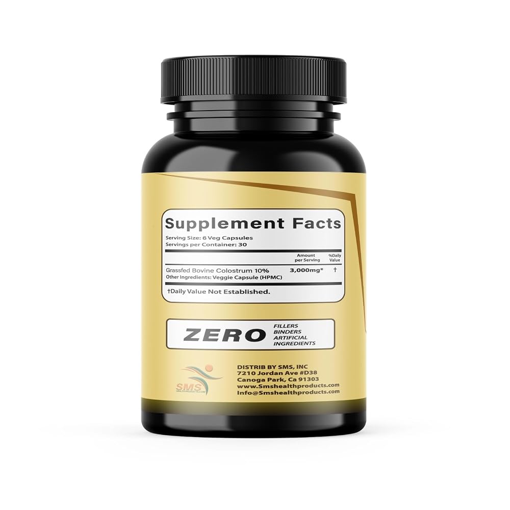 SMSHEALTHPRODUCTS Grass Fed Beef Colostrum 3000 mg - 180 Capsules - image 2