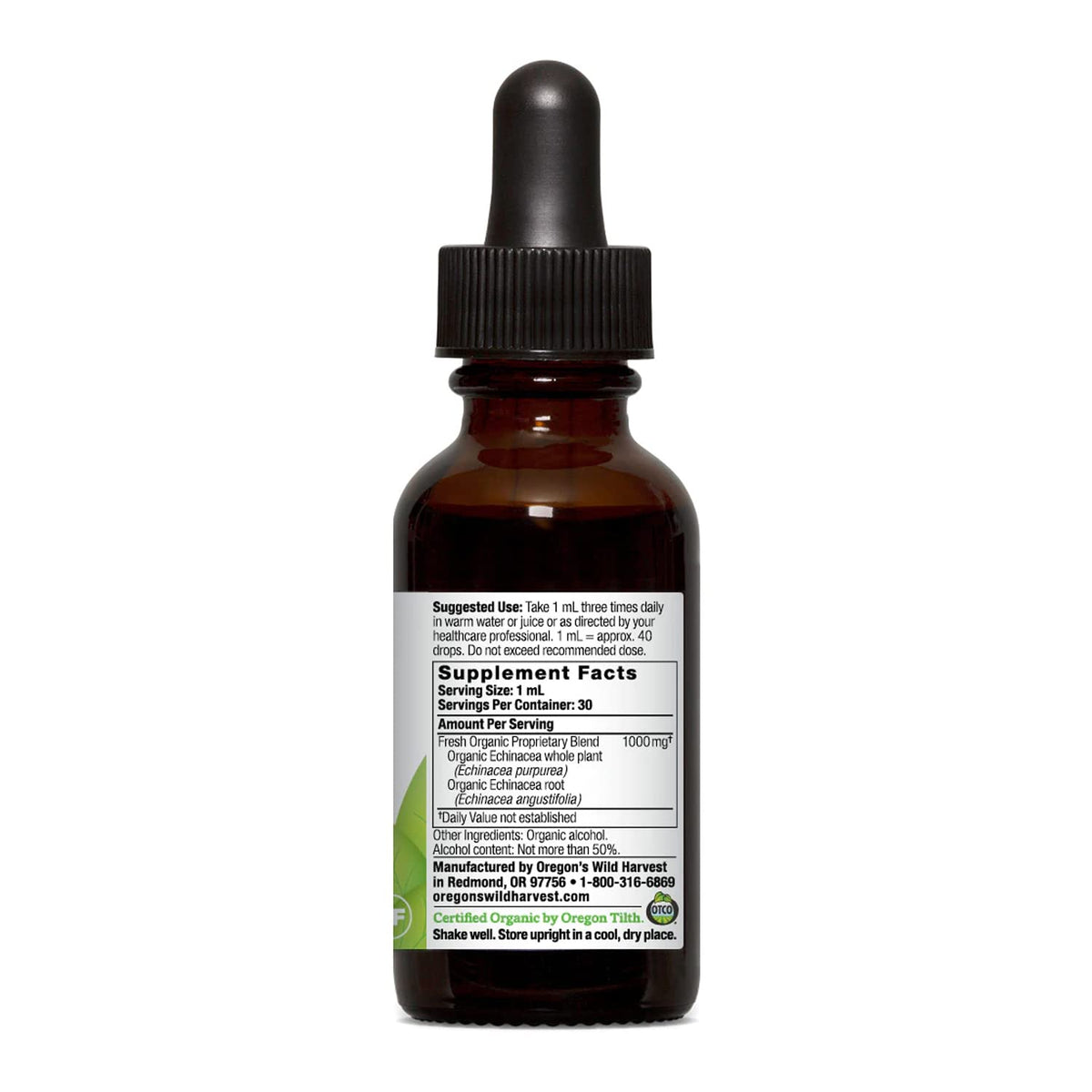 Oregon's Wild Harvest Echinacea Extract Organic - 1 Fl Oz - image 2
