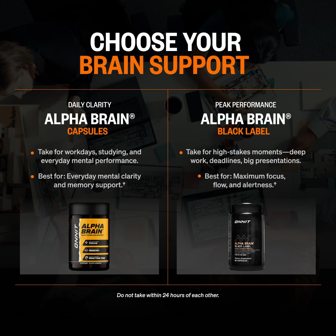 ONNIT Alpha Brain Black Label Nootropic Capsules - 80 Count - image 12