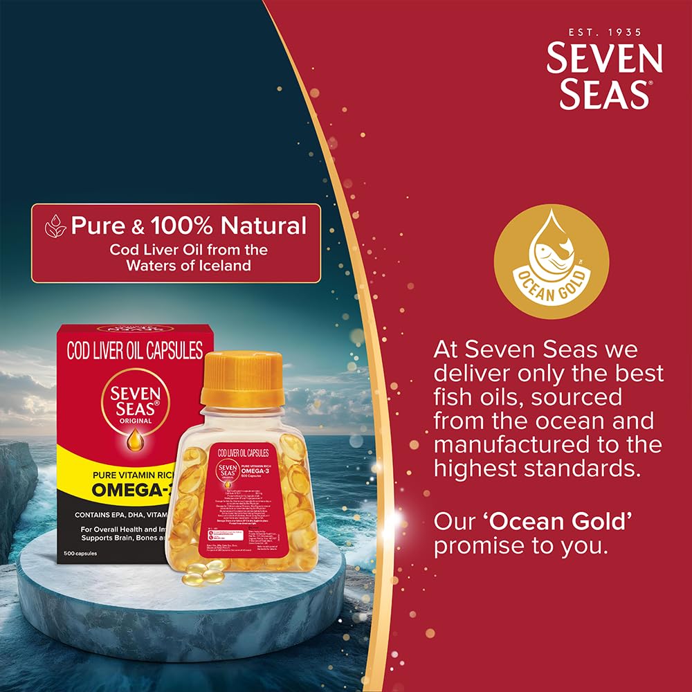 Sevenseas Cod Liver Fish Oil - 500 Capsules - image 4