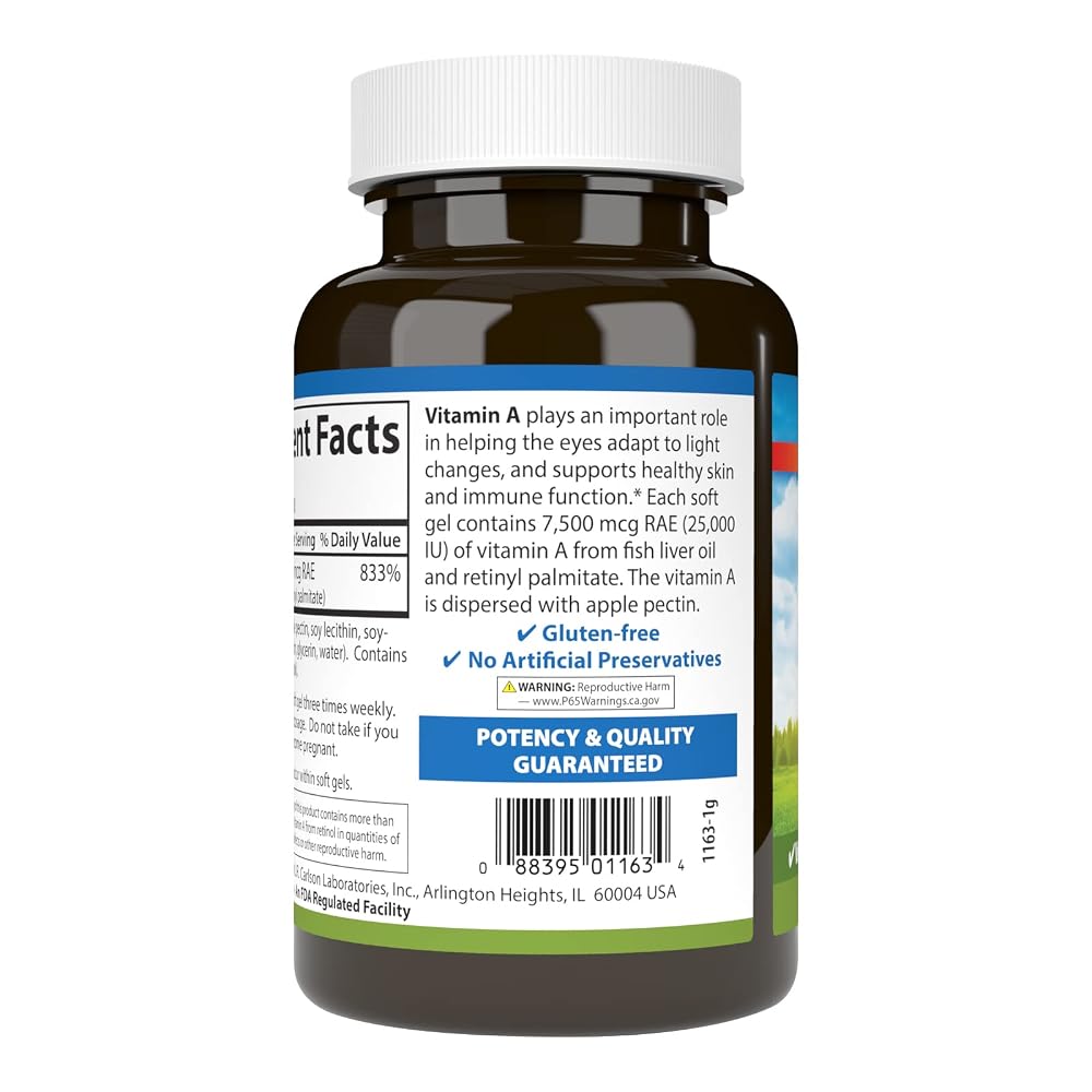 Carlson Vitamin A 25000 IU for Healthy Vision - 300 Softgels - image 3