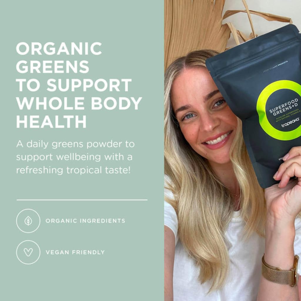 Tropeaka Superfood Greens + D Powder for Energy & Immune Support - 7oz - image 5