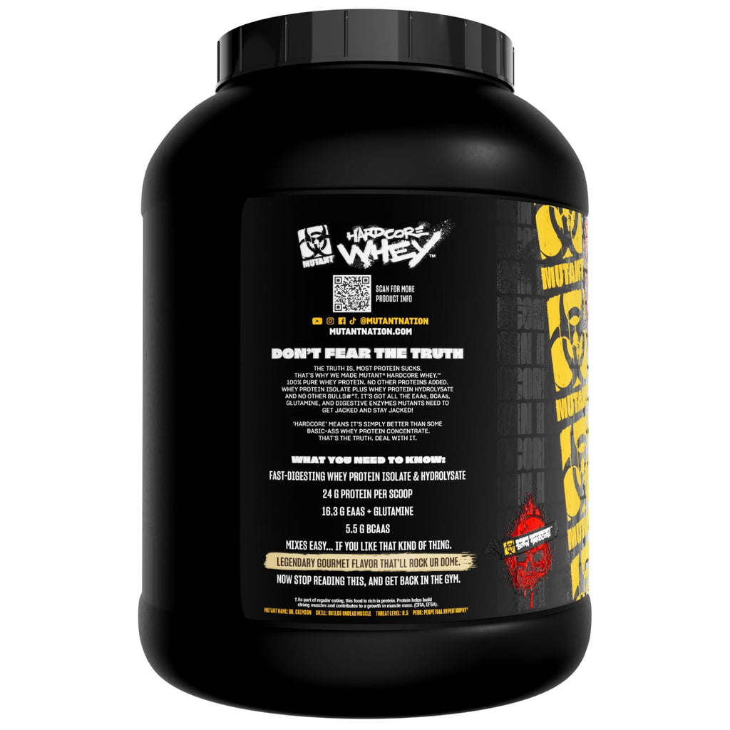 Mutant Hardcore Whey 100% Whey Protein Isolate Cookies & Cream - 5 lb - image 9