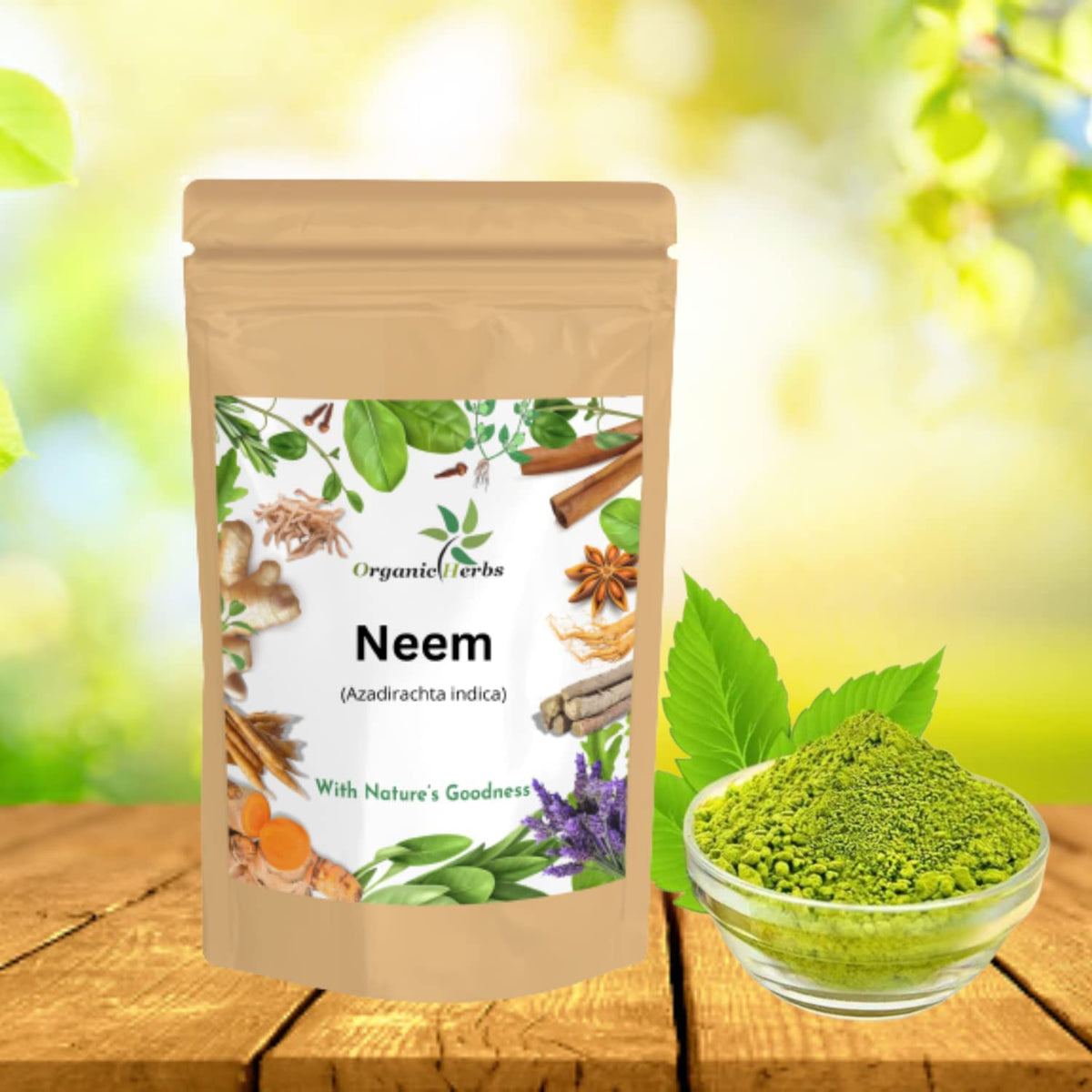 Organic Herbs Neem Leaf Powder for Skin & Hair - 145g - image 2