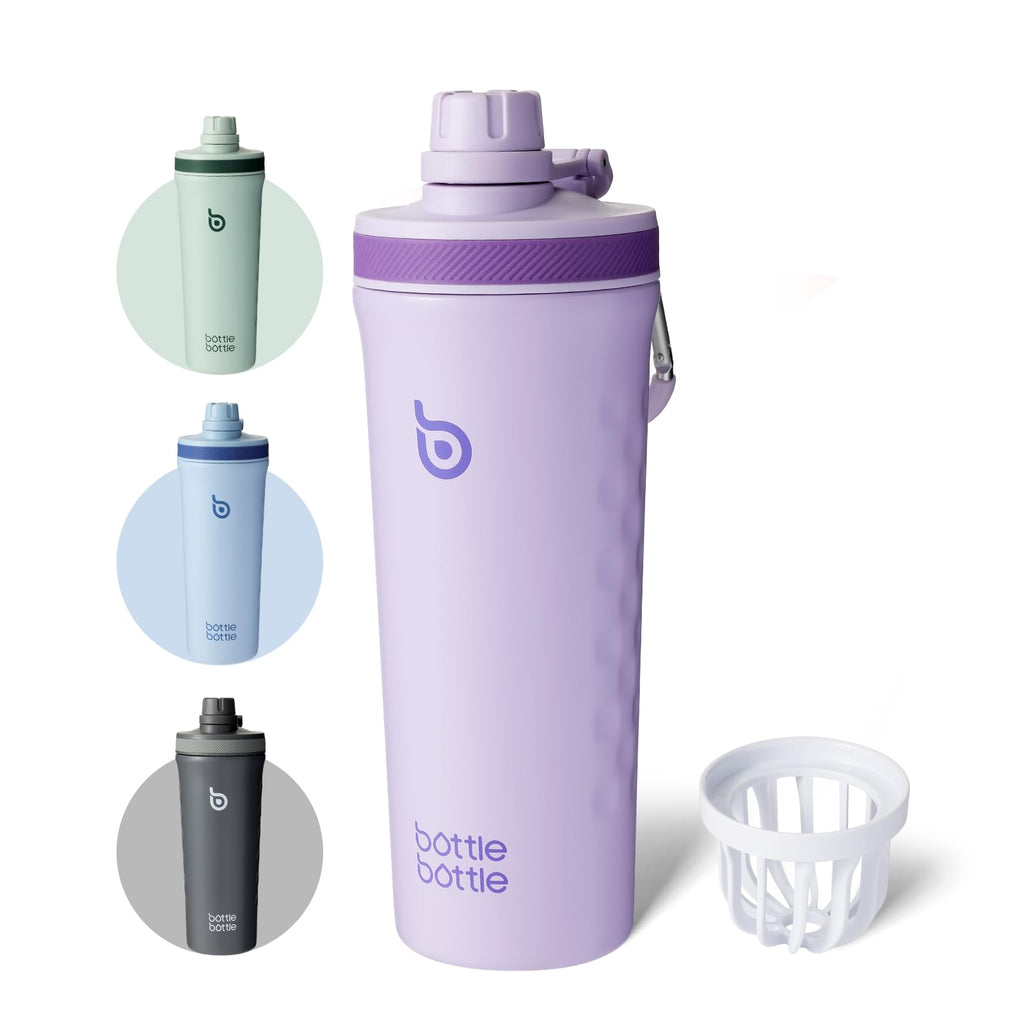 BOTTLE BOTTLE 26 oz Shaker Bottle Protein Mixer - Purple