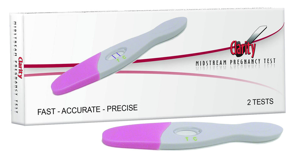 Clarity Diagnostics HCG Midstream Urine Pregnancy Test - 2 Count