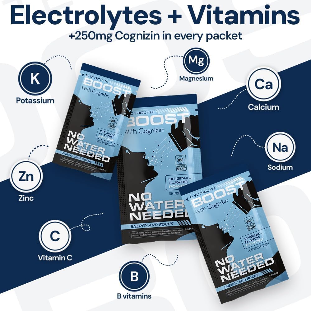 Electrolyte Boost with Cognizin Citicoline Powder - 14 Packets - image 5