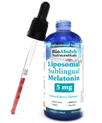 Bio Absorb Liposomal Liquid Melatonin 5mg Sleep Support - 100 Doses