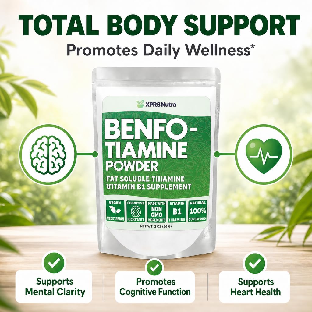XPRS Nutra Benfotiamine Powder Vitamin B1 - 2 Ounce - image 3