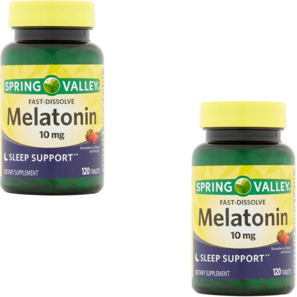 HSKLOCK Spring Valley Melatonin 10 mg Fast-Dissolve Tablets - 240 Count