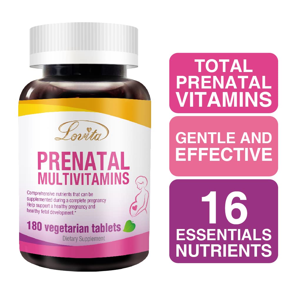LOVITA Prenatal Vitamins Iron 27 mg - 180 Vegetarian Tablets - image 2
