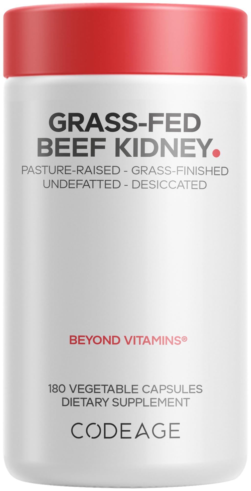 Codeage Grass-Fed Beef Kidney - 180 Capsules