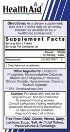 HealthAid Serrapeptase 250,000 SPU Proteolytic Enzyme - 30 Tablets - image 2