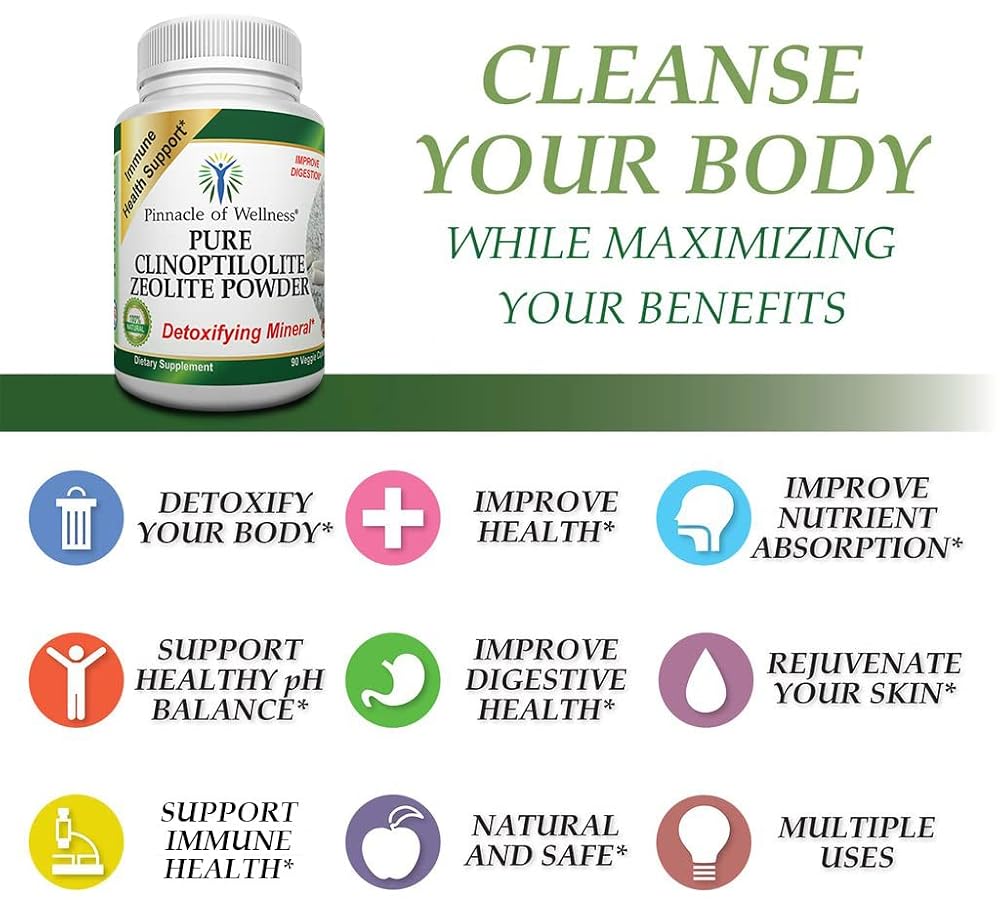 Pinnacle of Wellness Pure Clinoptilolite Zeolite Powder - 90 Capsules - image 2