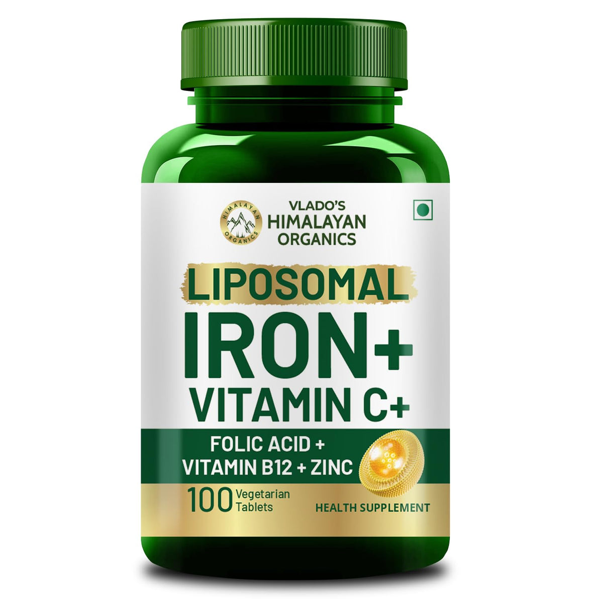 Himalayan Organics Chelated Iron Supplement for Women - 100 Tablets