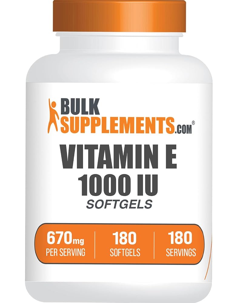BulkSupplements Vitamin E 1000 IU Softgels - 180 Count