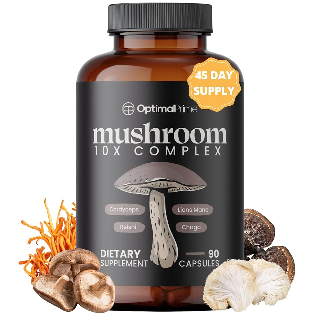 Optimal Prime 10x Mushroom Complex - 90 Capsules