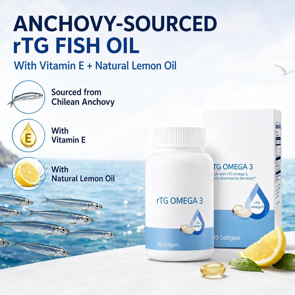 Generic rTG Omega-3 Fish Oil 600mg EPA DHA - 180 Softgels - image 6