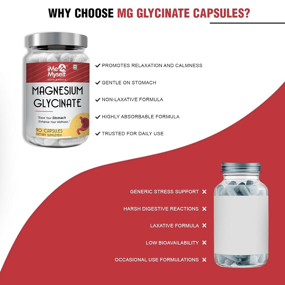 iMeMyself Magnesium Glycinate 90 Capsules - Muscle Support - image 6