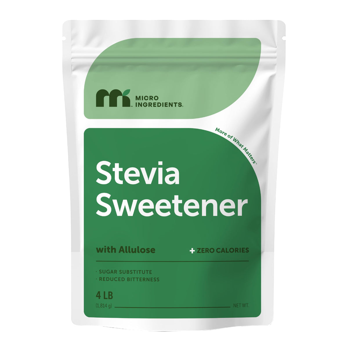 Micro Ingredients Stevia Sweetener Powder with Allulose - 64 oz