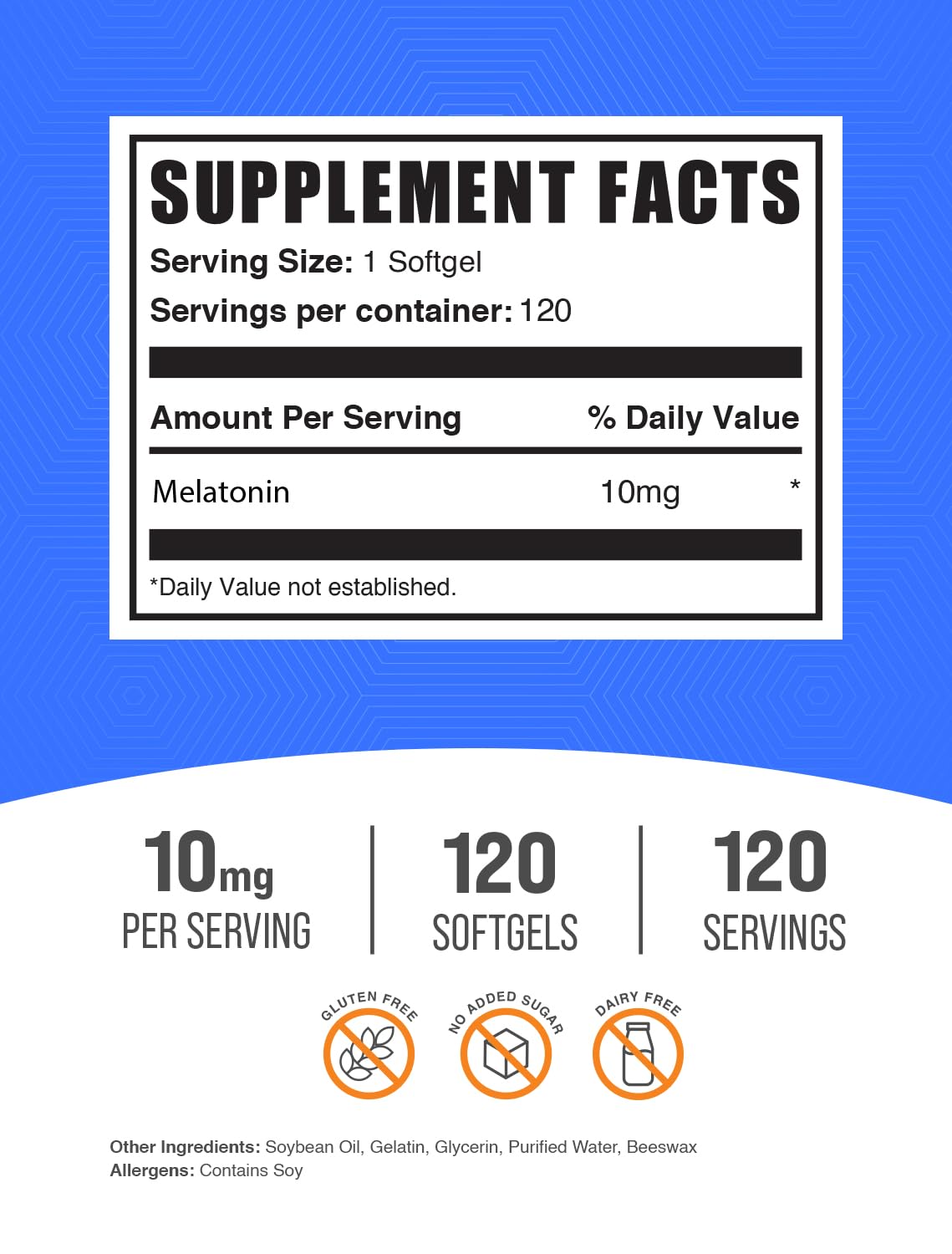 BulkSupplements.com Melatonin 10 mg Softgels