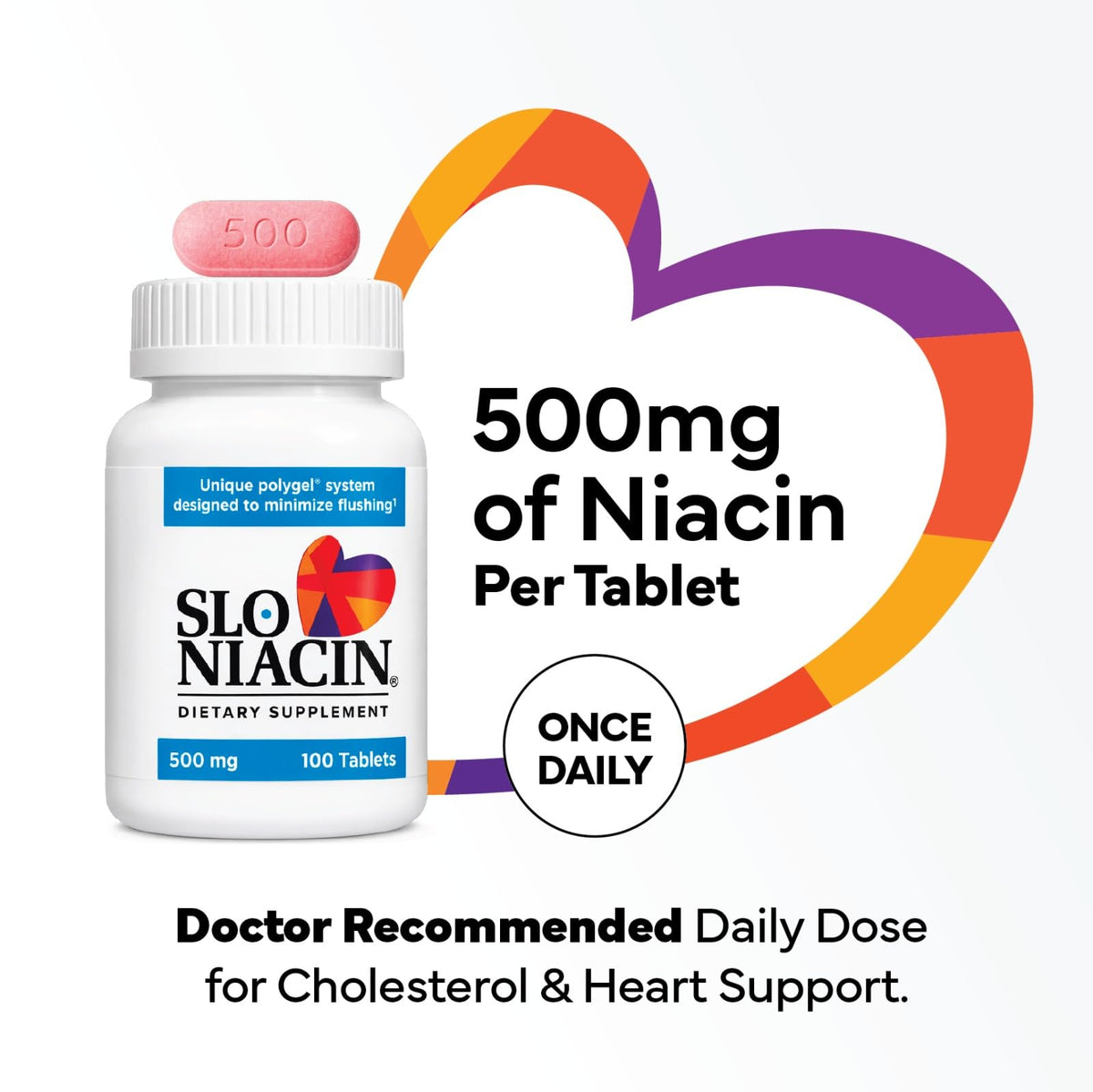 Slo-Niacin Slow Release Niacin 500mg Vitamin B3 - 100 Tablets - image 5