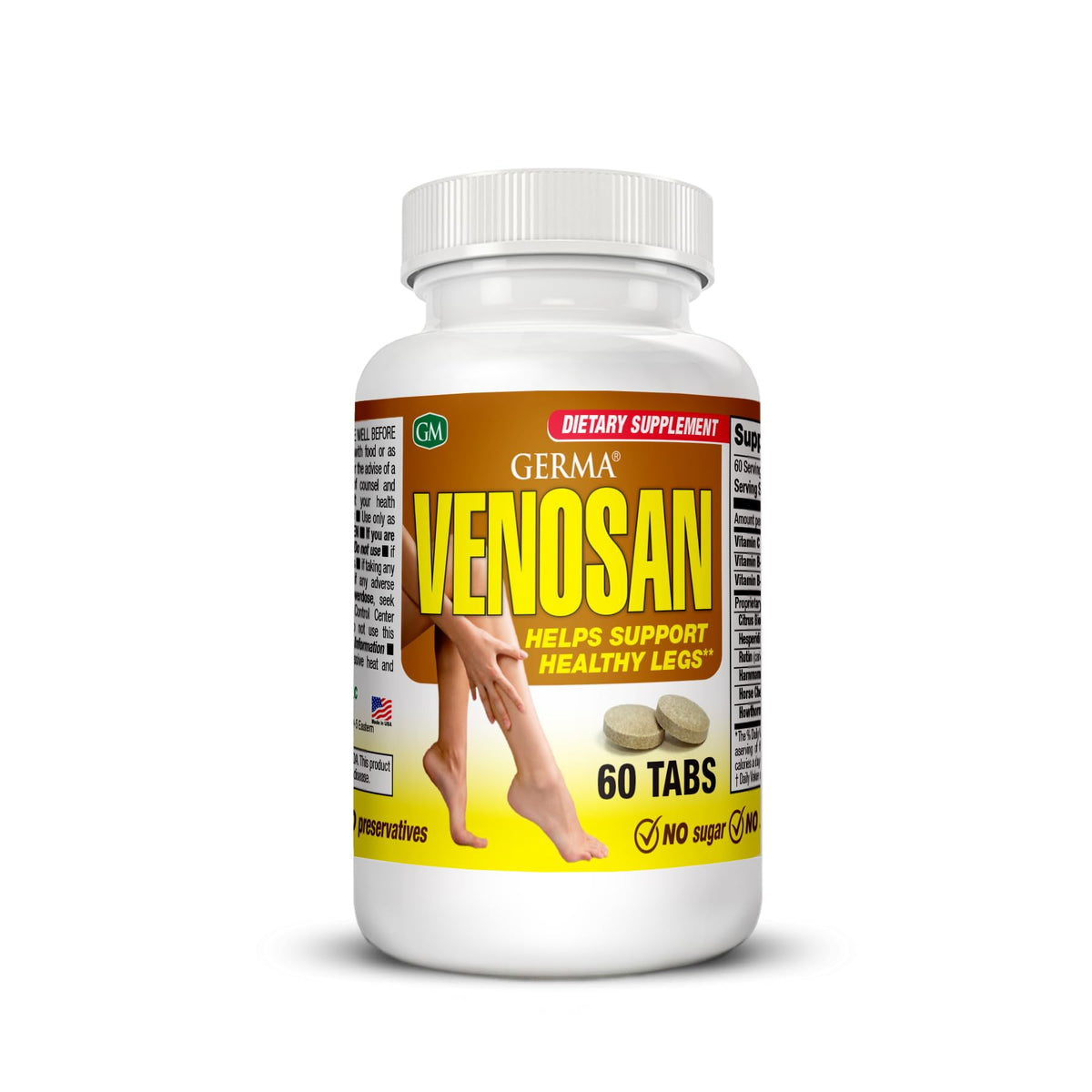 Germa Venosan Dietary Supplement for Vein Support - 60 Tablets - image 2