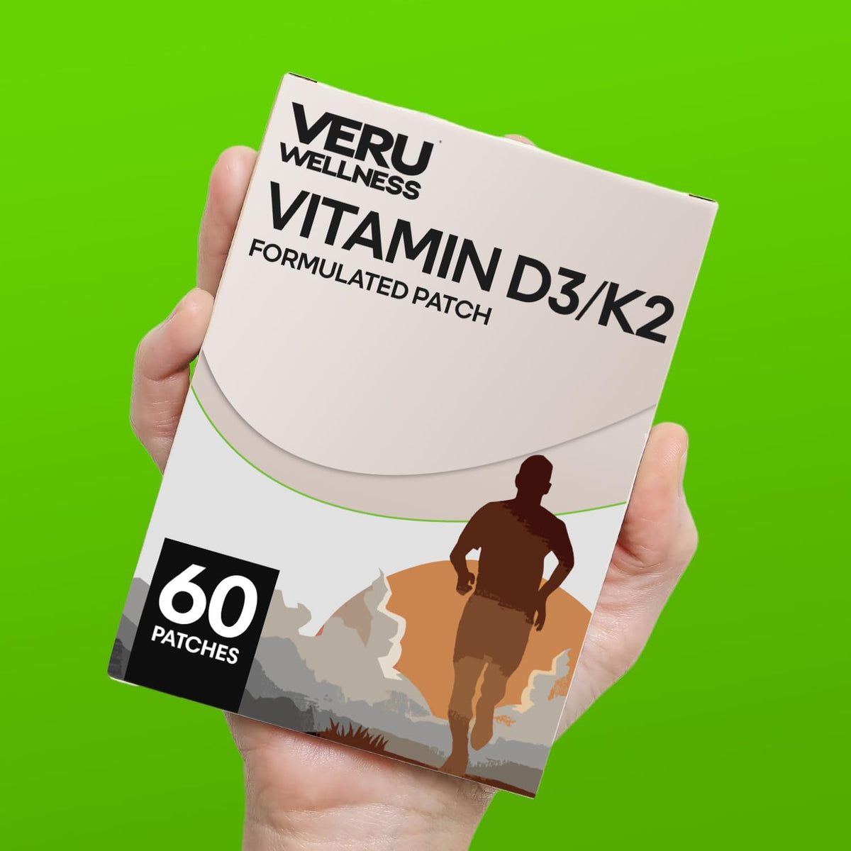 Veru Wellness Vitamin D3 K2 Patches Bone & Joint Support - 60 Count - image 2