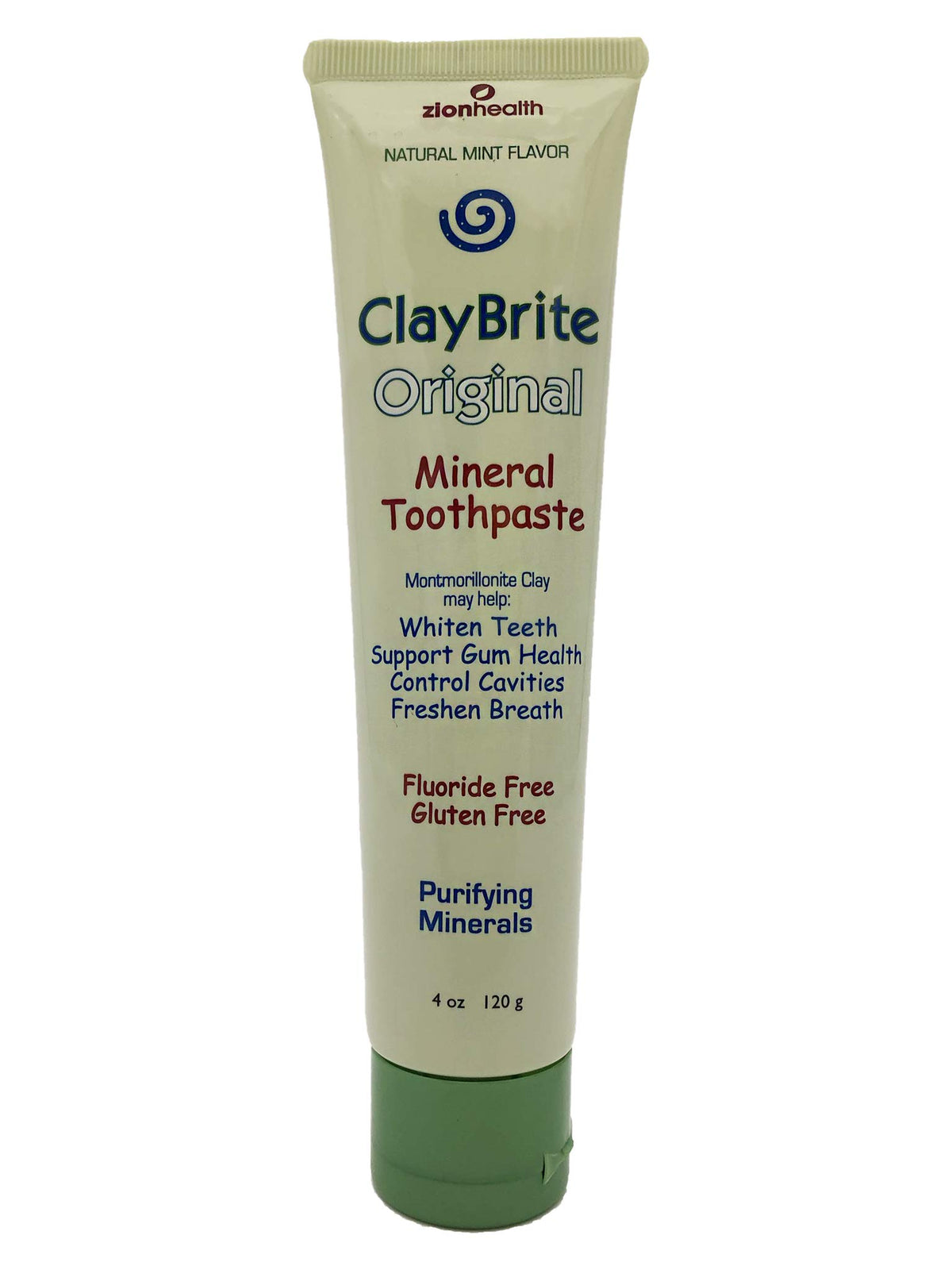 Zion Health Claybrite Original Montmorillonite Clay Toothpaste - 3.2 oz