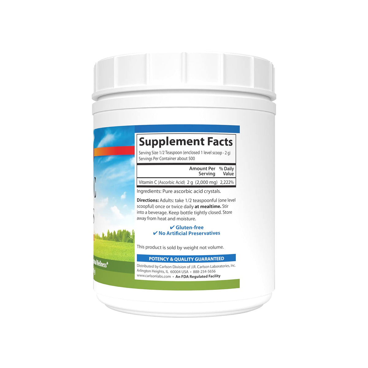 Carlson Labs Non GMO Vitamin C Crystals
