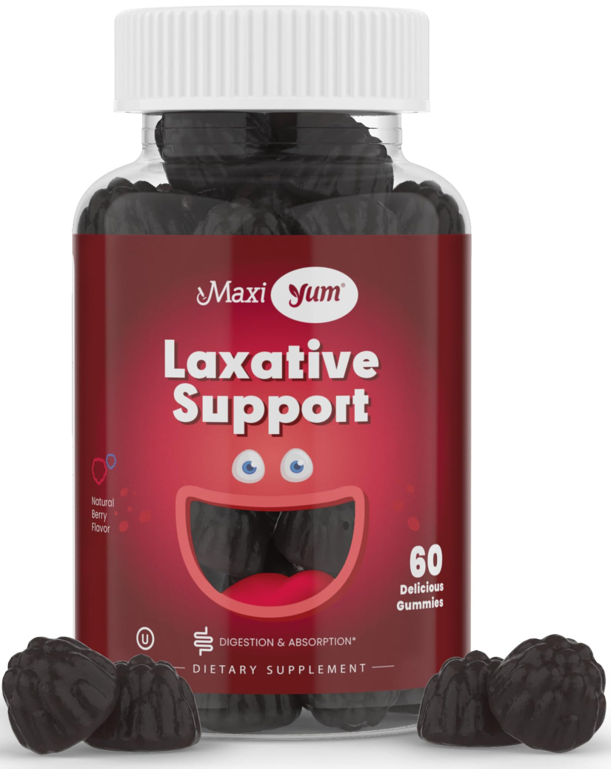 Maxi Health Laxative Gummies with Senna, Berry - 60 Count