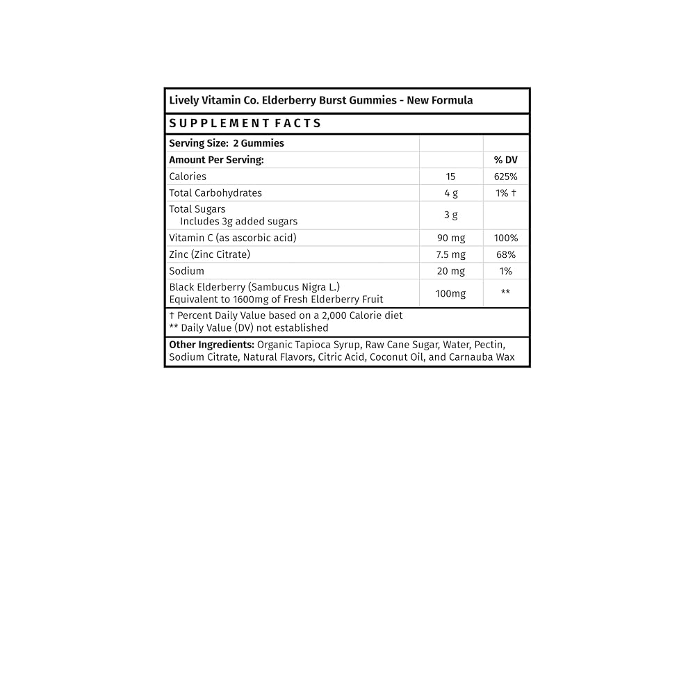 LIVELY VITAMIN CO. Elderberry Burst Gummies Immune Support - 120 Count - image 5