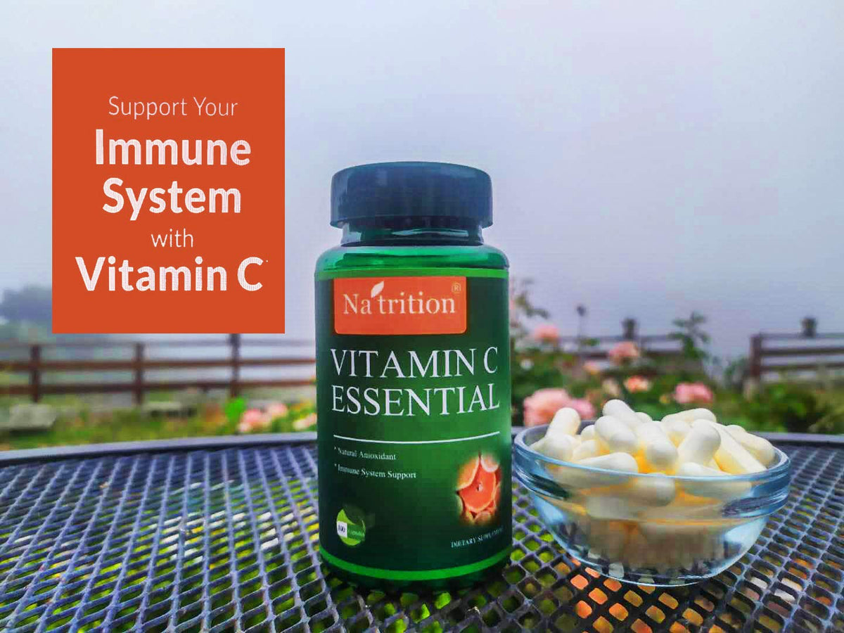 Na'trition Vitamin C 1000 mg Vegan Capsules Immune Support - 90 Capsules