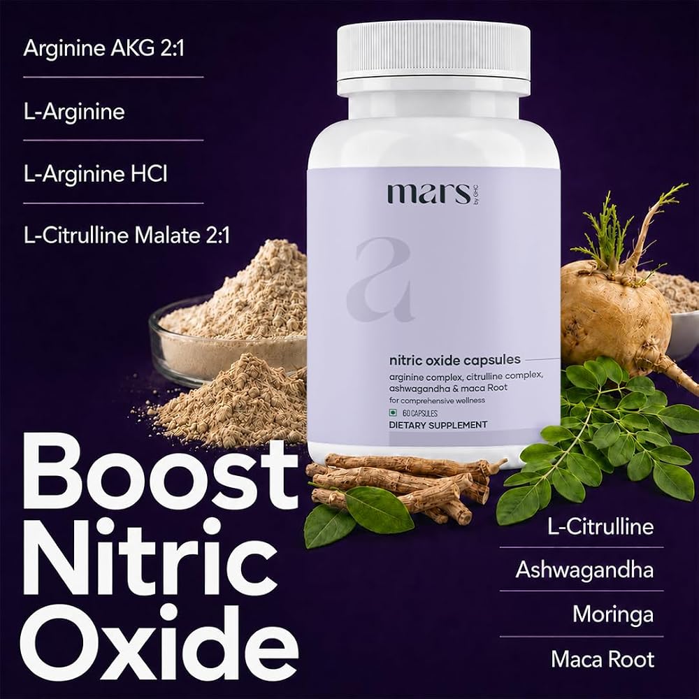 Mars by GHC Nitric Oxide Booster with L-Arginine & L-Citrulline - 60 Capsules - image 6