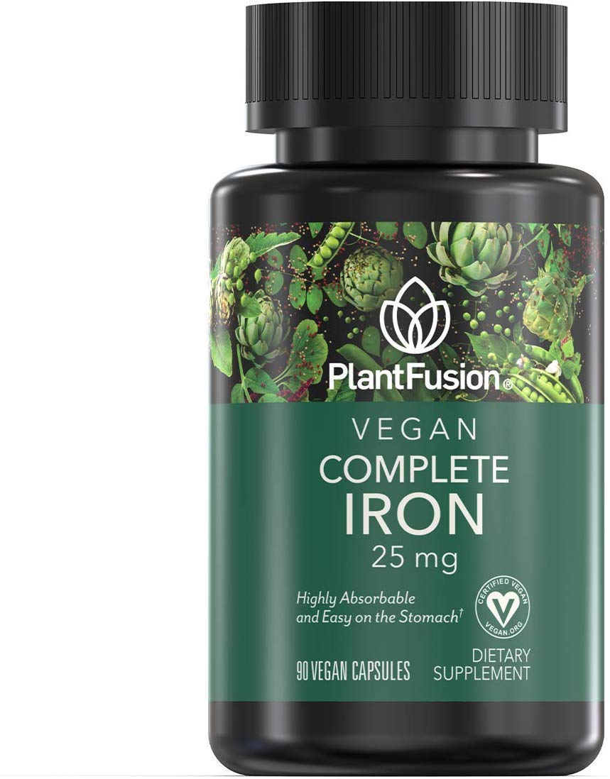 PlantFusion Vegan Iron Supplement with Ferrochel 25mg - 90 Capsules