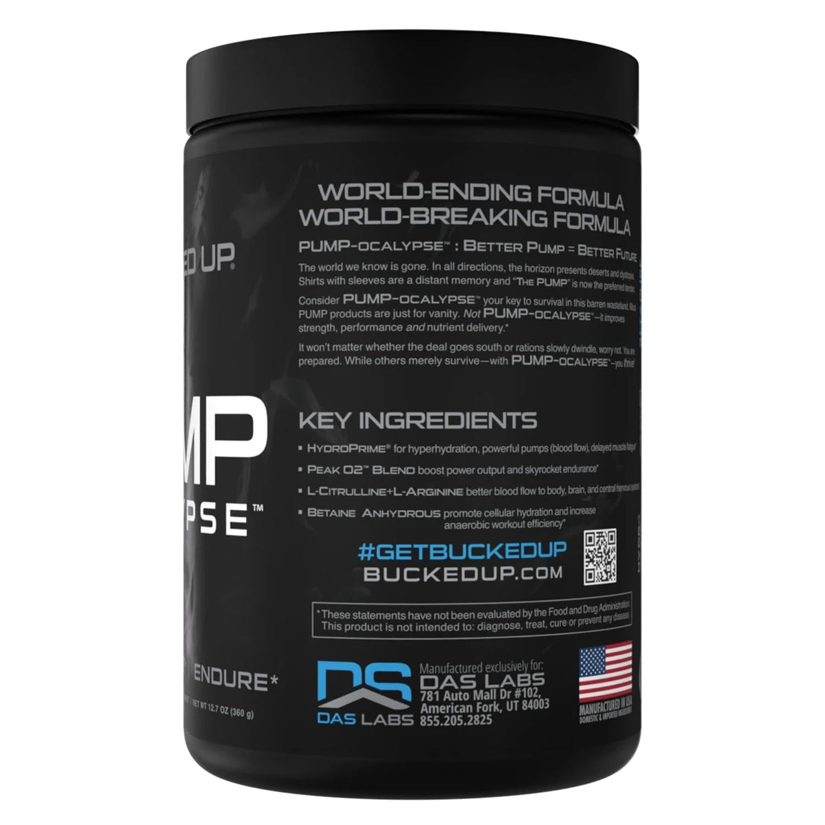 Bucked Up Pump-ocalypse Blue Raz Nitric Oxide Booster Powder - image 4