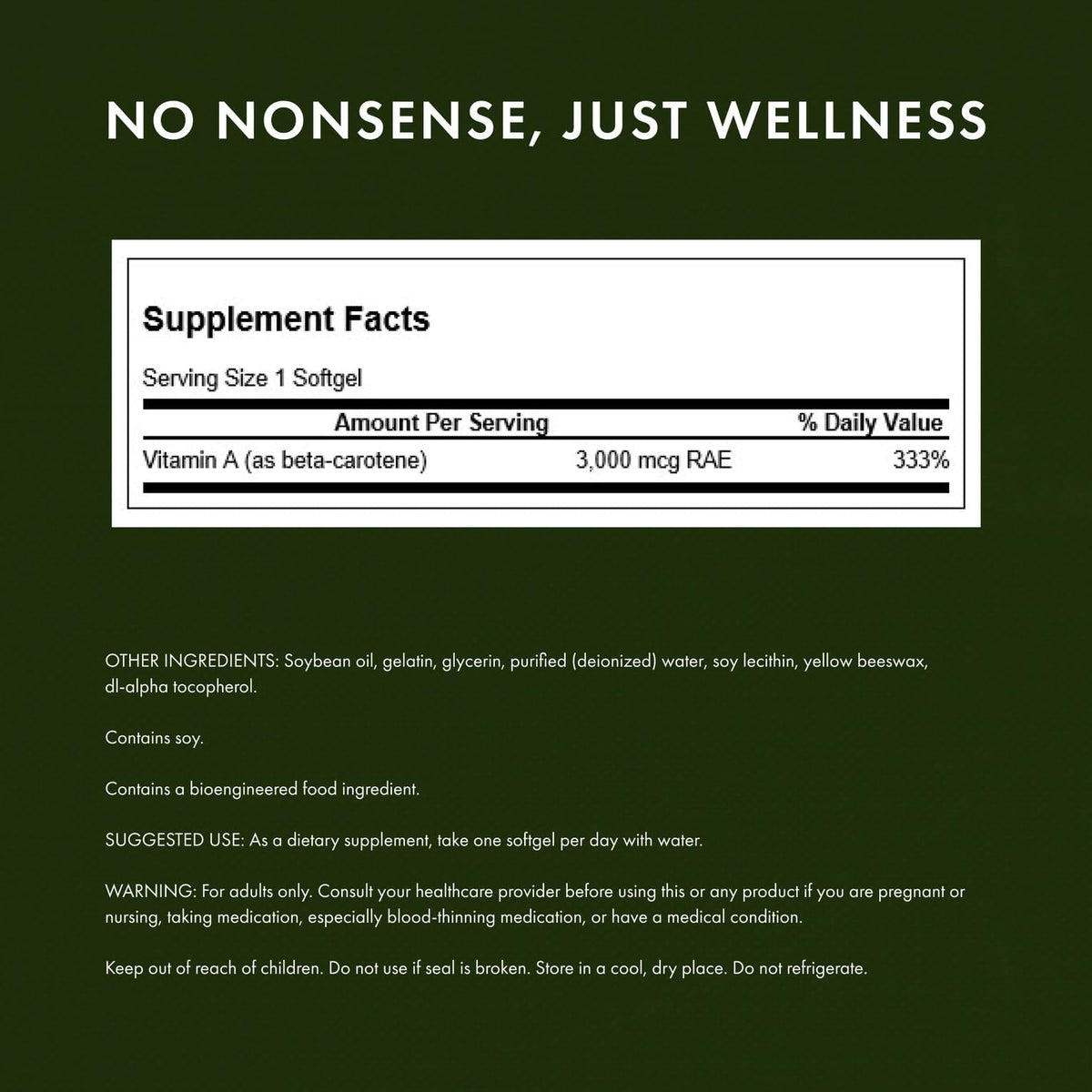Swanson Beta-Carotene 3000mcg Vitamin A Supplement - 500 Softgels - image 3