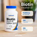 Nutricost Biotin Vitamin B7 10,000mcg - 120 Capsules - image 6