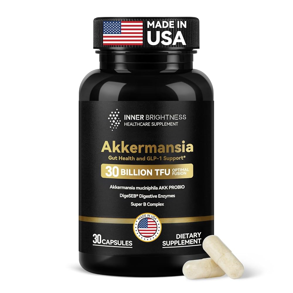 Inner Brightness Akkermansia Probiotic for Gut Health - 30 Capsules