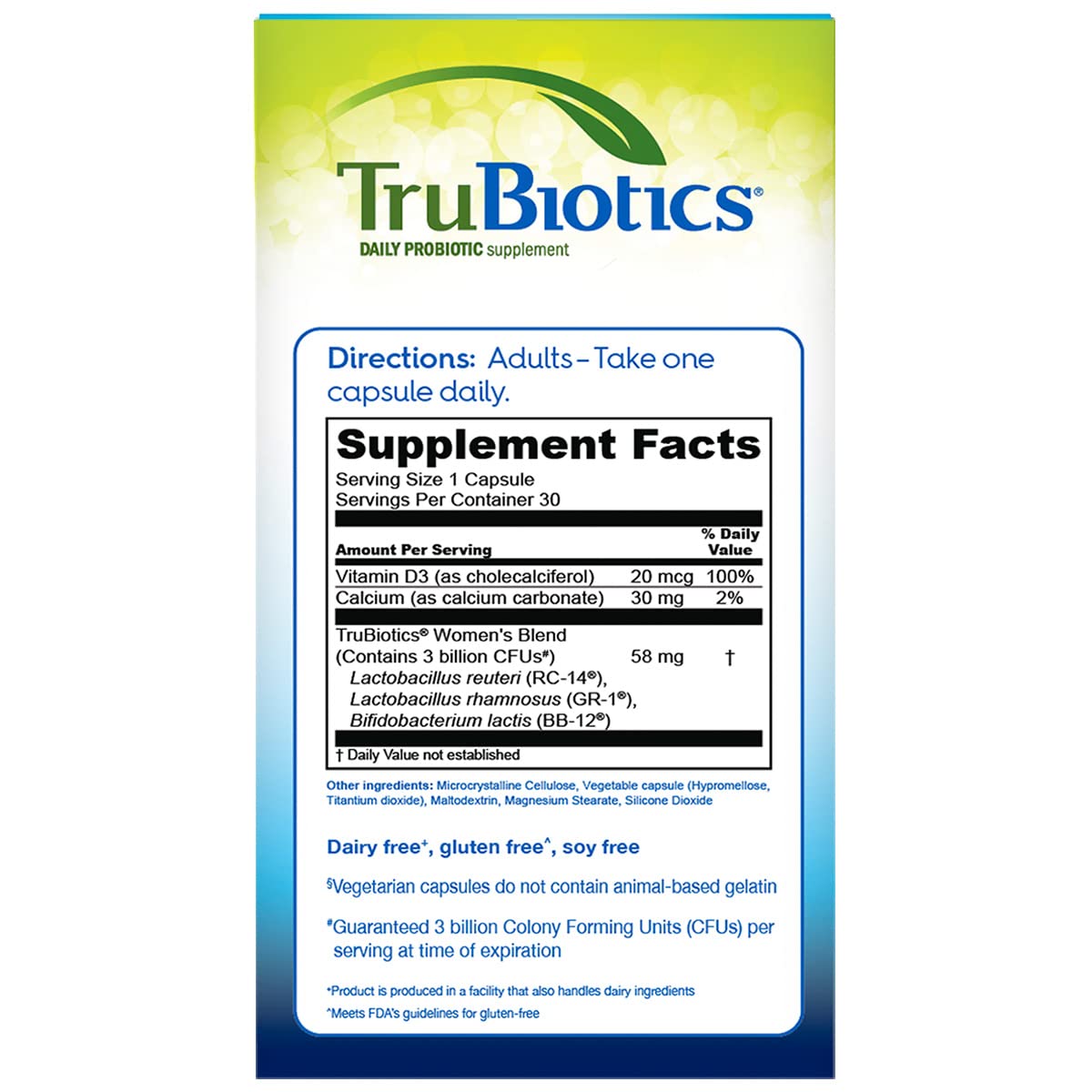 TruBiotics Probiotic for Women Digestive & Vaginal Health - 30 Capsules - image 2