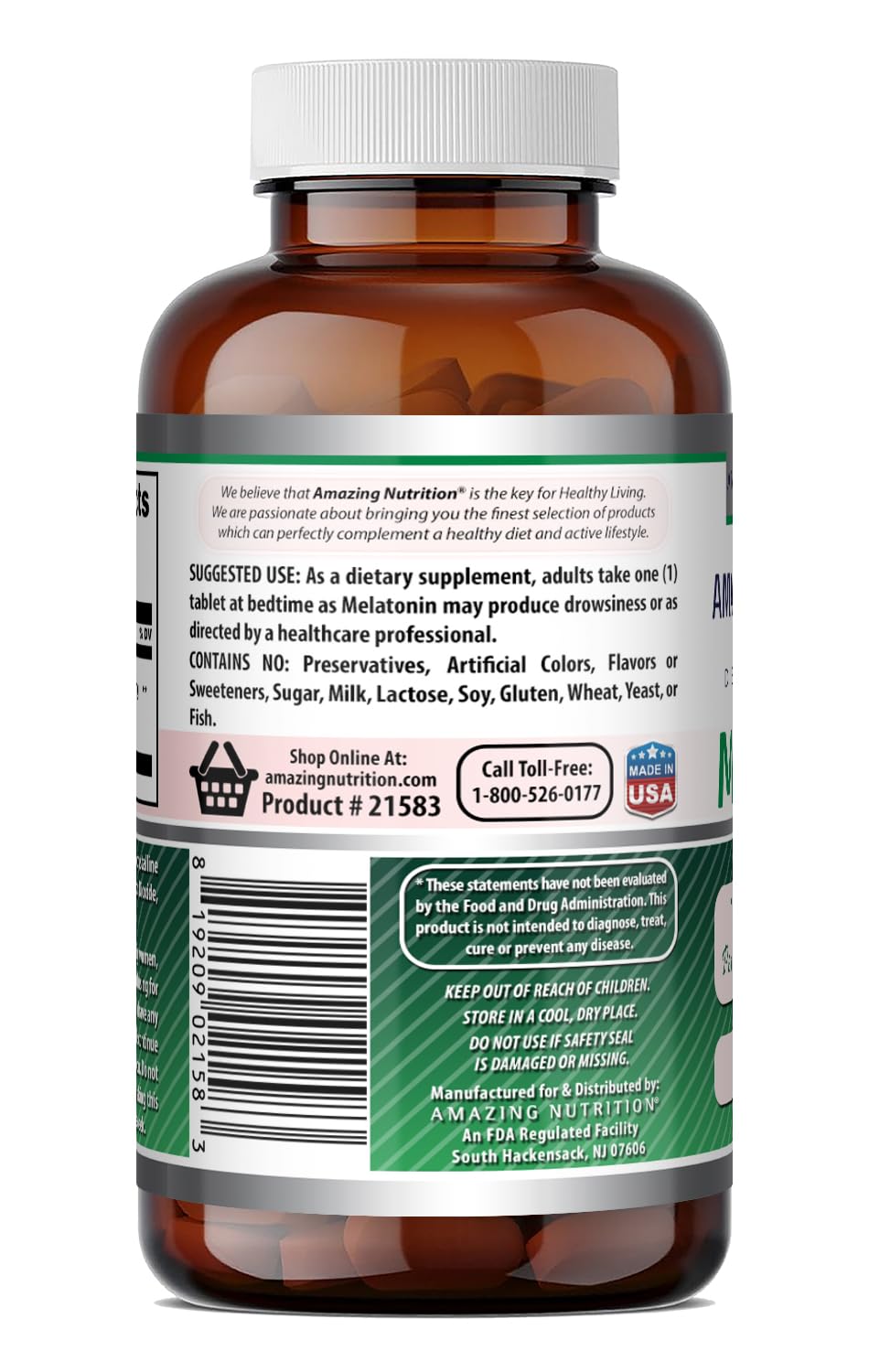 Amazing Formulas Melatonin 10mg Tablets Supplement