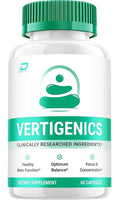 Indelo Vertigenics Brain Supplement Capsules for Memory and Focus - 60 Capsules
